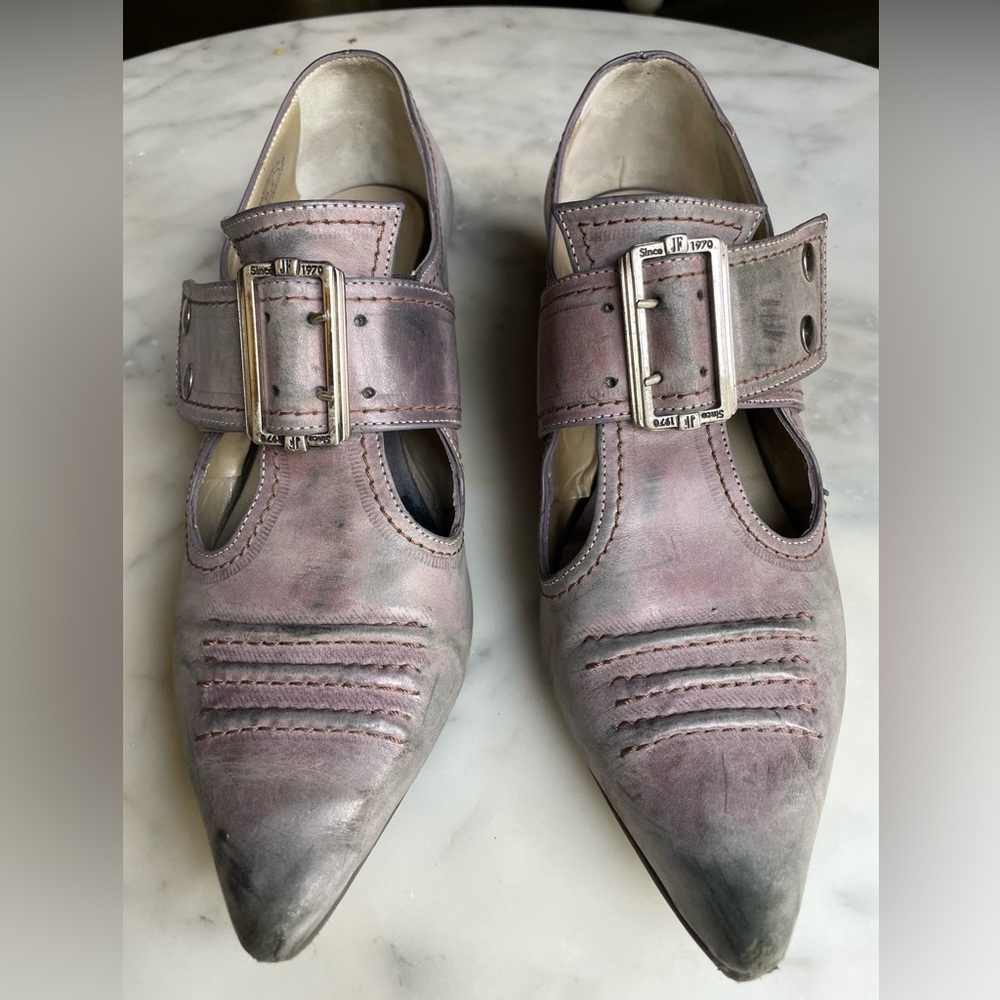 Distressed Lavender John Fluevog Brogue